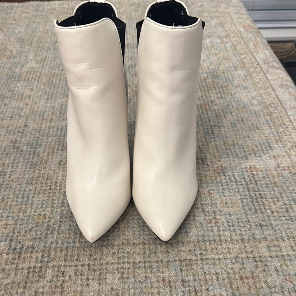 Elegant Cream Ankle Boots